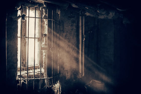 Sun rays through Prison Barred Window Sun rays shinning through the window of an old prison, as we study about Joseph's time in prison and learn from his life.